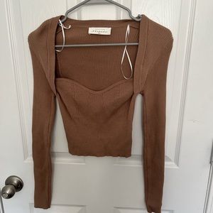 American Threads Sweater Top